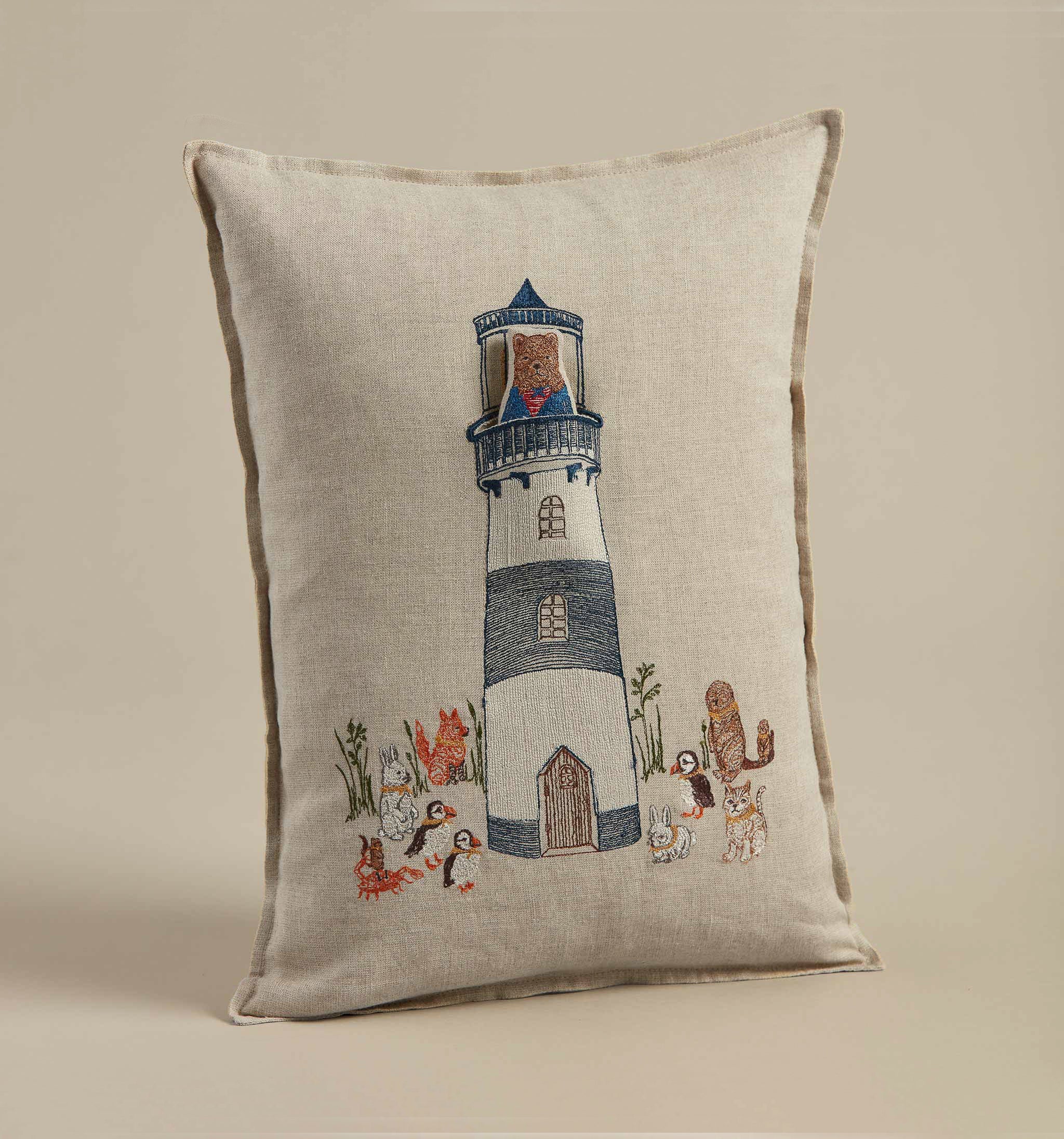 Coral & Tusk Lighthouse Friends Pocket Pillow
